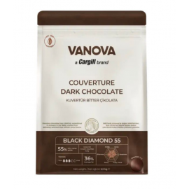 Vanova Black Diamond 55% Belçika Kuvertür Bitter Ç..