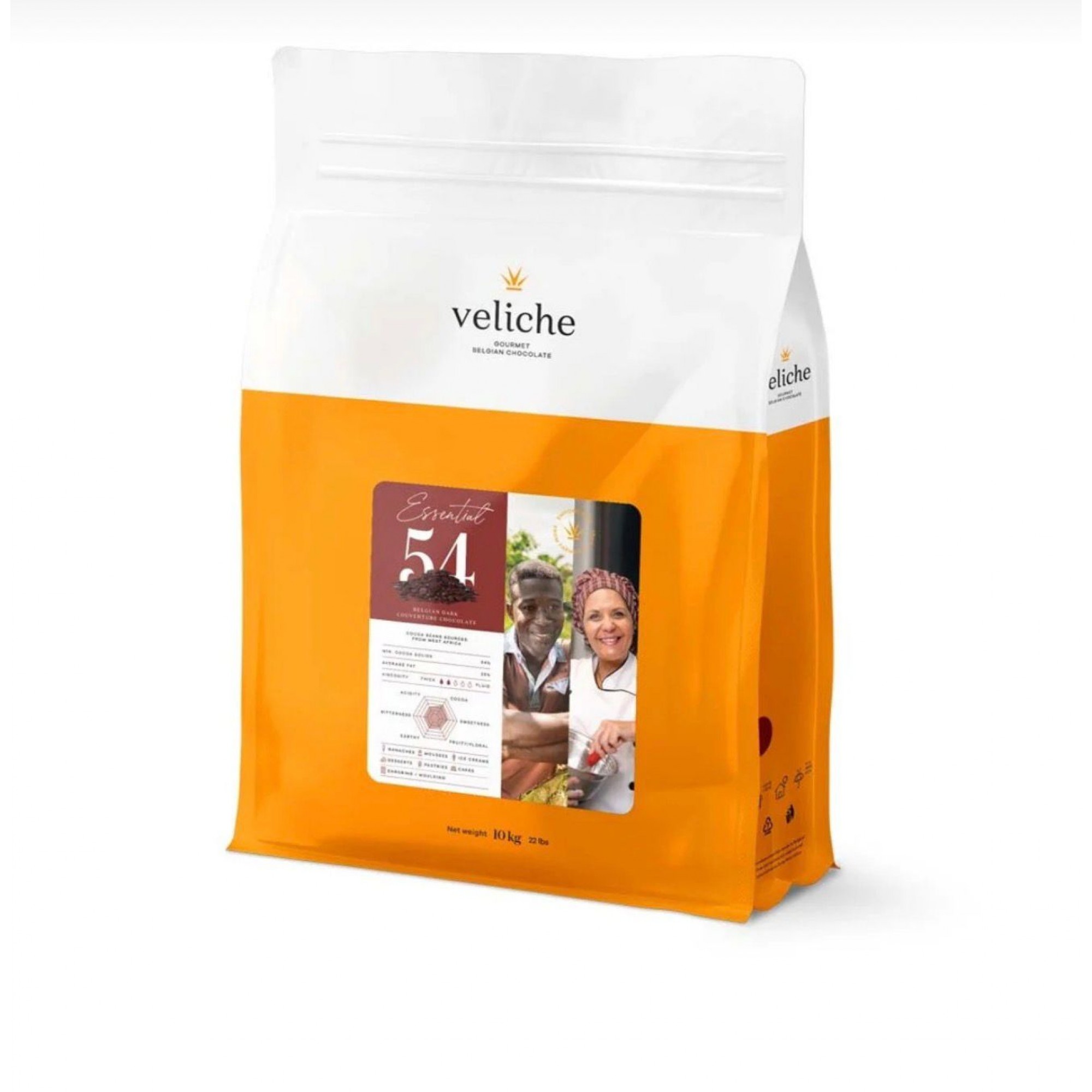 Veliche Essential 54 – Bitter Kuvertür Çikolata (%54 Kakao, 10 Kg)
